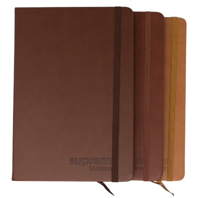 SUPREME B5 BROWN PU NOTEBOOK (NB-9766)