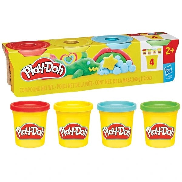 PLAY DOH 85G 4 TUB CL CLR (08-11-200-00)