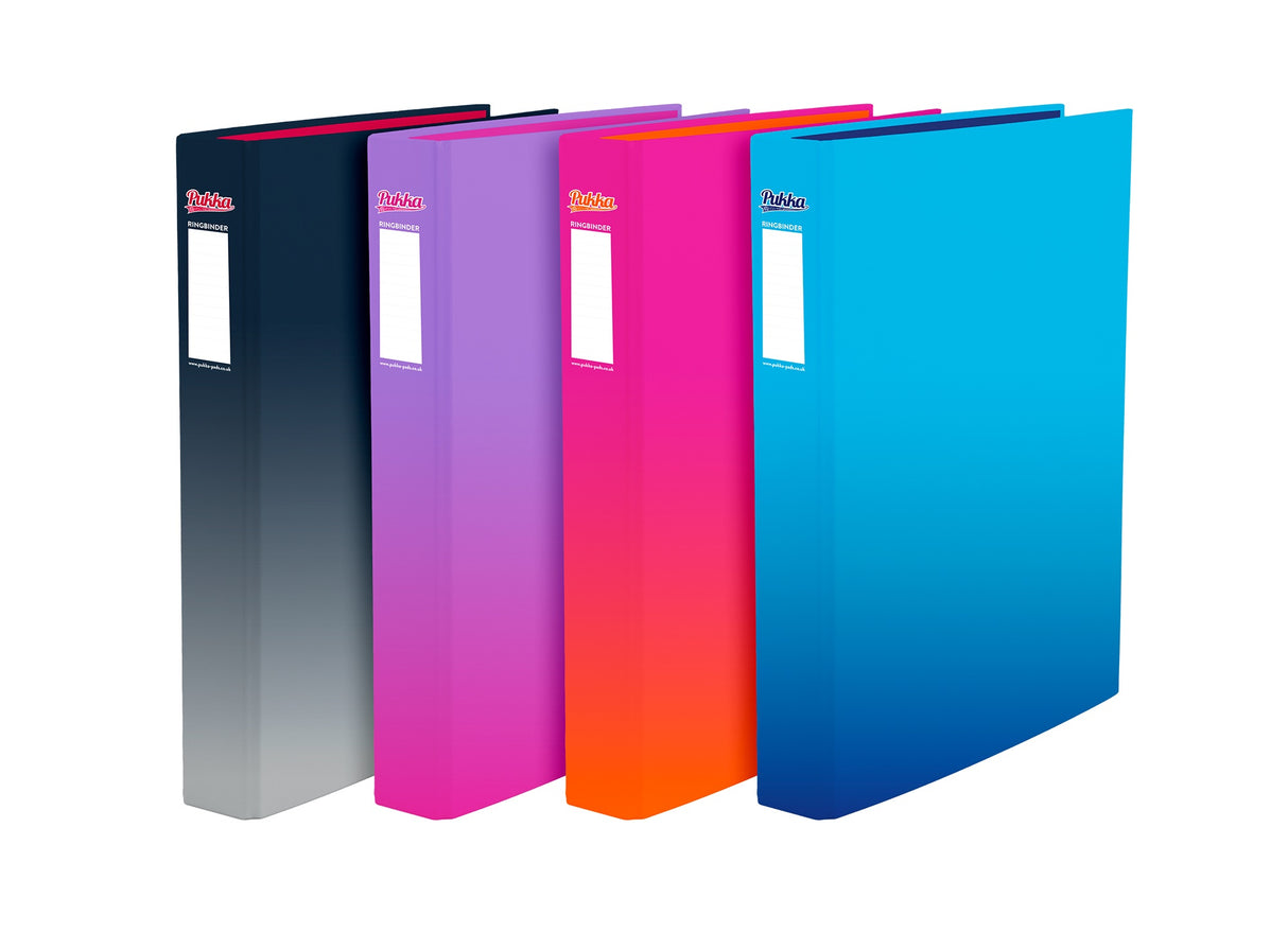 PUKKA RING BINDER ASST BRIGHT (8810-OMB)
