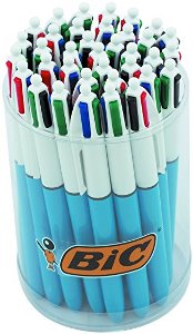 BIC 4 COLOUR MEDIUM PENS TUB (8223161)