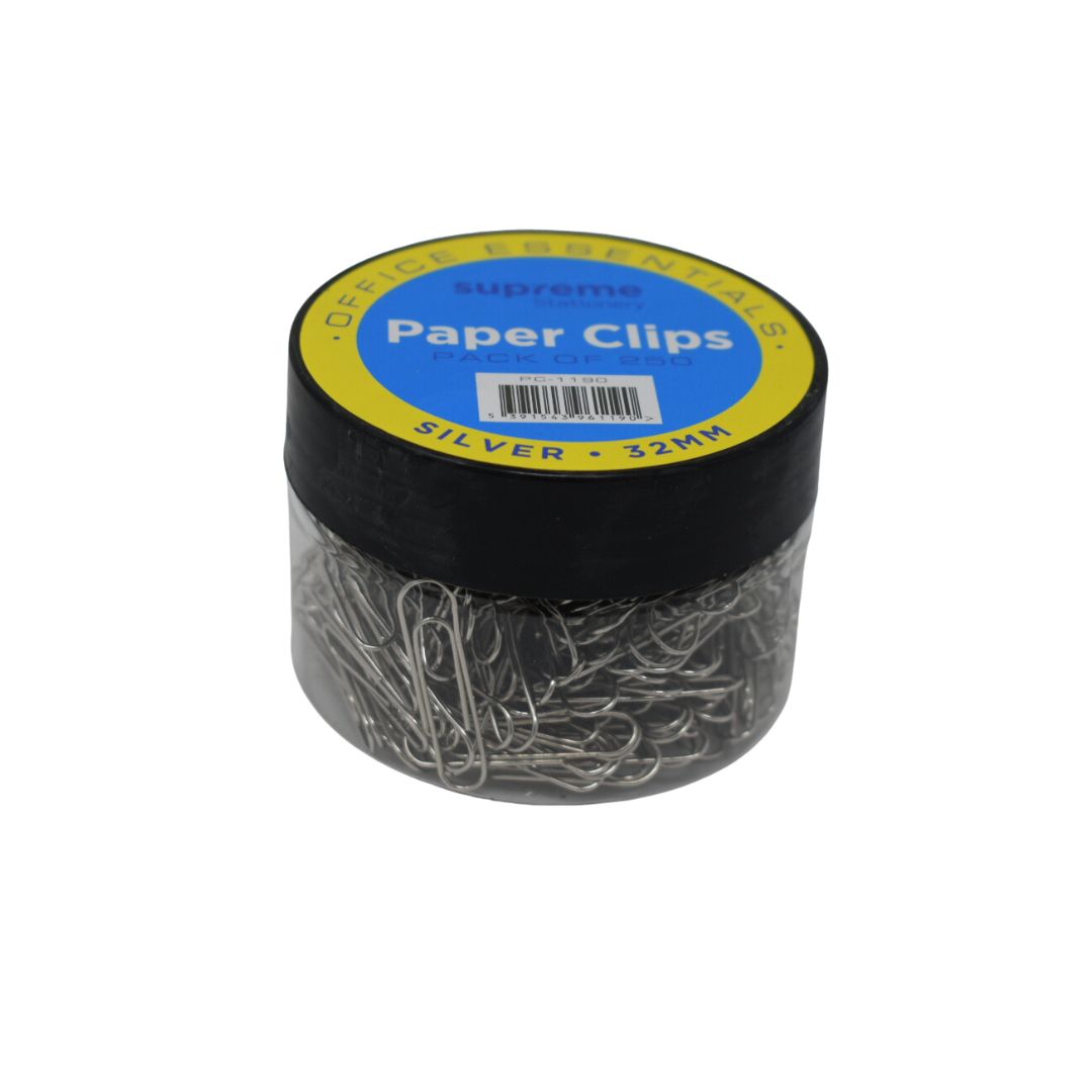 PAPER CLIPS SILVR 32MM TUB 250 (PC-1190)