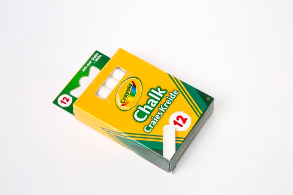 CRAYOLA WHITE CHALK 12PK (002804)