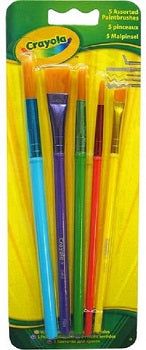 CRAYOLA 5 ASSORTED PAINTBRUSHES (300700)