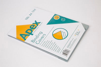 BINDER COVER CLEAR 100PK 180gm (6500001)
