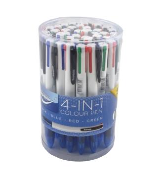 BALL POINT PENS 4 COLOUR TUB (4C-3954)
