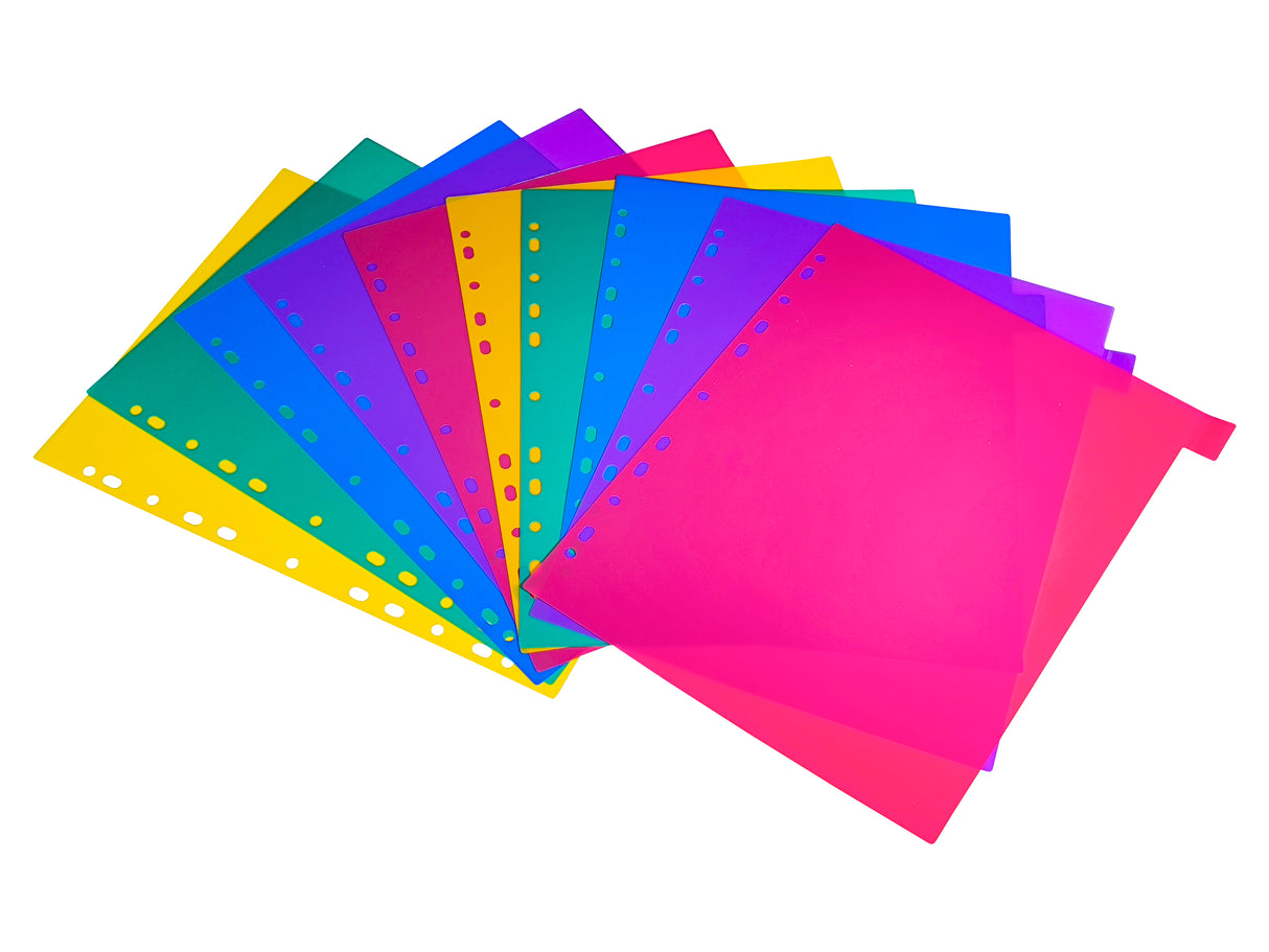 A4 PP DIVIDERS 10PT INSERT TAB (DV-5358)