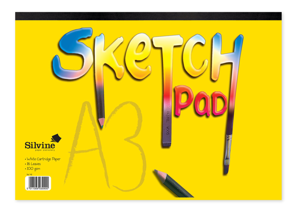 SILVINE 16 SHEET SKETCH PAD A4 (411)