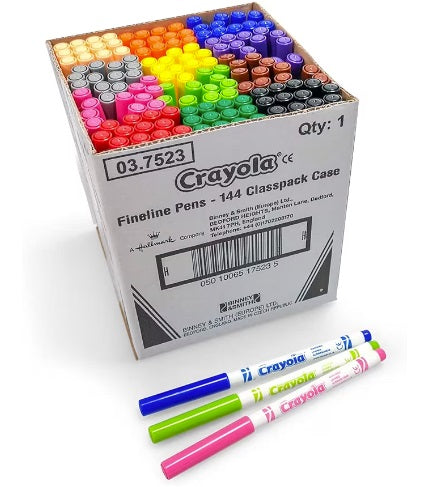 CRAYOLA 144 SUPERTIPS CLASSPACK(58-7523)