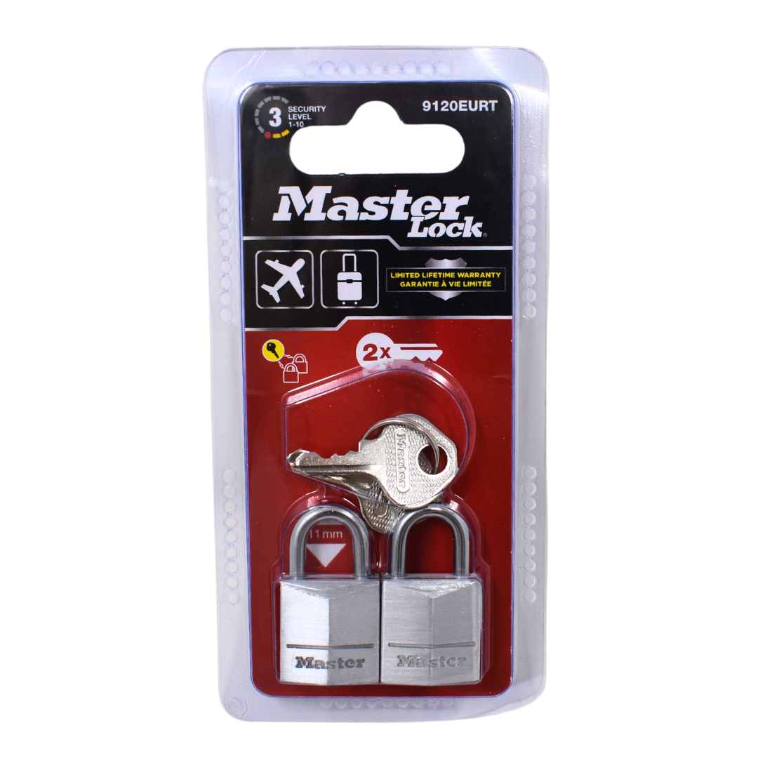 MASTERLOCK 20MM PADLOCK TWIN PACK
