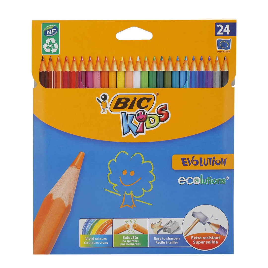 BIC KIDS 18&6 COLOUR PENCILS (9202983)