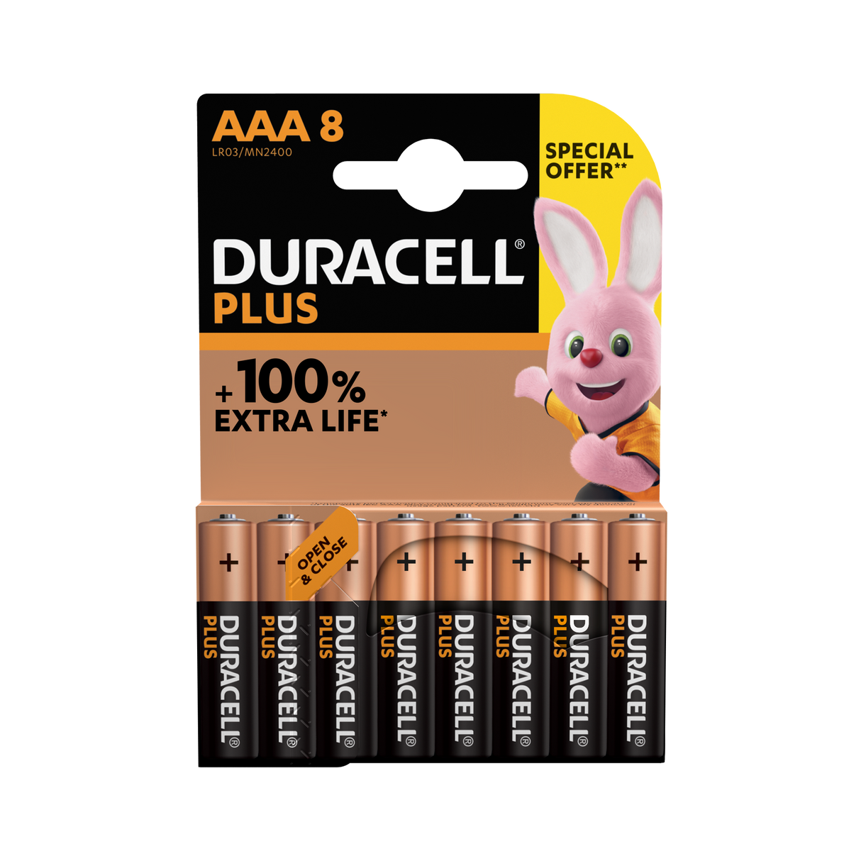 DURACELL AAA PLUS POWER 8 PACK (41384)