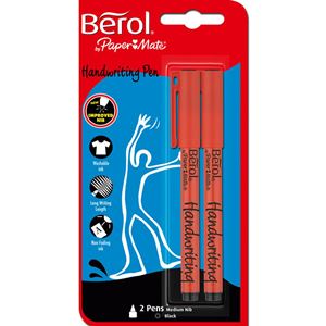 BEROL H/WRITING PENS BLK 2PK (2056933)
