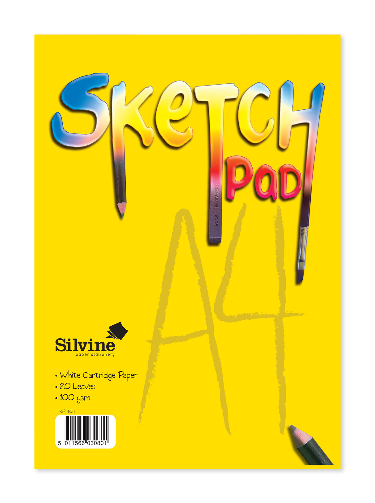 SILVINE 20 SHEET SKETCH PAD A4 (404)