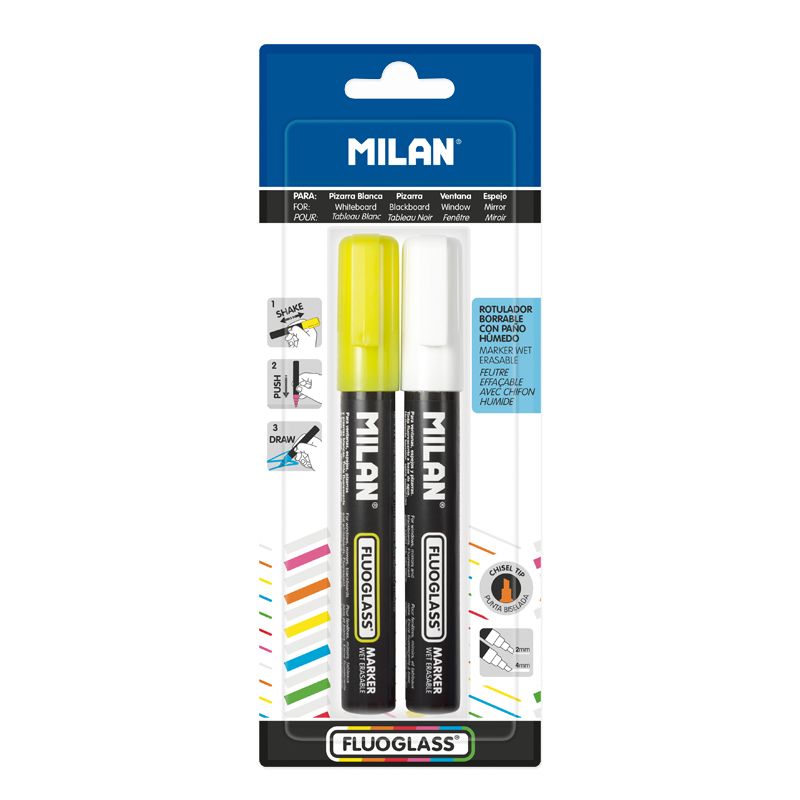MILAN FLUOGLASS MARKER 2PK (BWM10277)