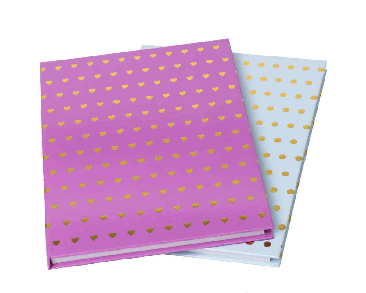 HARDBACK A4 HEARTS & DOTS ASST (4500)