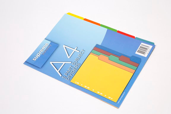 SUBJECT DIVIDERS 5 PART (5SD-9632)