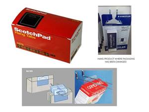 3M SCOTCHPAD HANG TABS 500PK (1075)