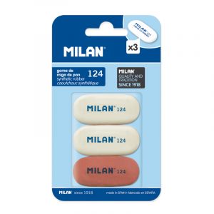 MILAN 124 OVAL ERASERS 3 PK CD (BMM9203)
