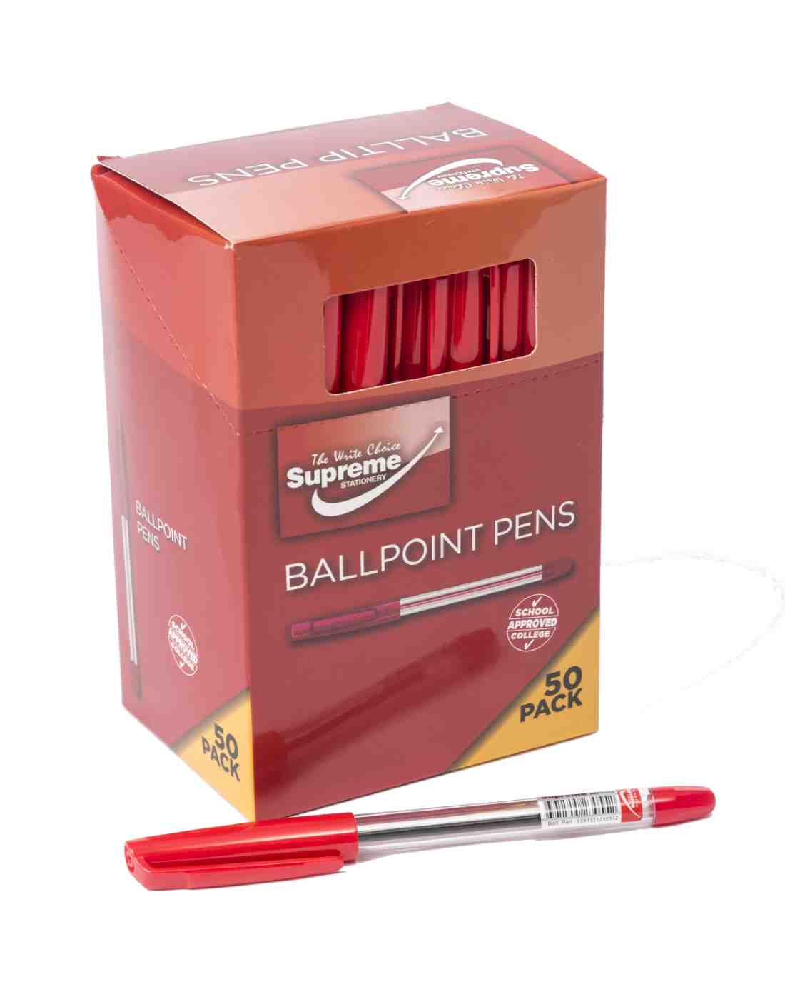 BALL POINT PENS RED BOX 50 (RD-0552)