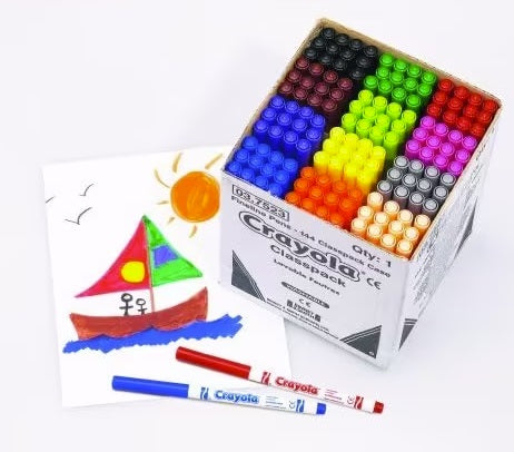 CRAYOLA 144 SUPERTIPS CLASSPACK(58-7523)