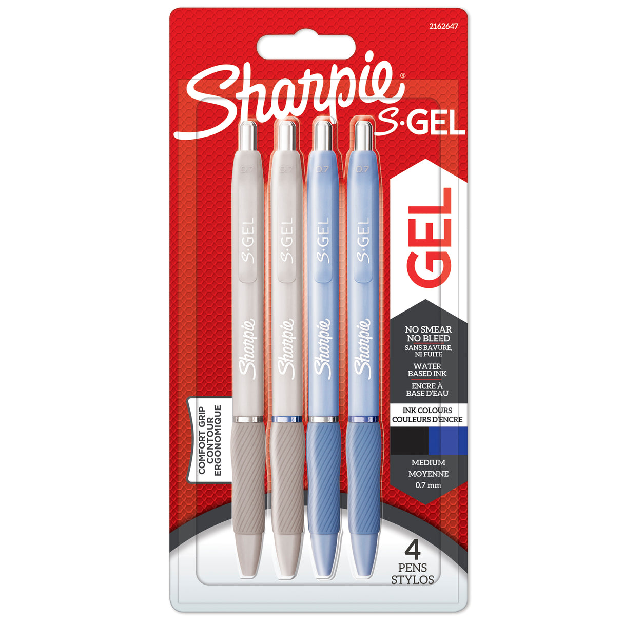 SHARPIE GEL FASH AST BL4 BK/BL (2162647)