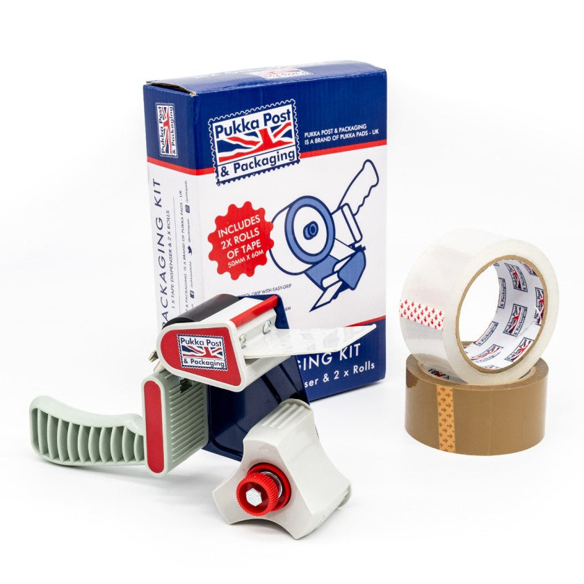 PUKKA TAPE GUN + 2 ROLLS TAPE (9649-PCK)