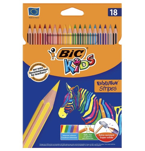 BIC KIDS 18 COLOURING PENCILS (302227)