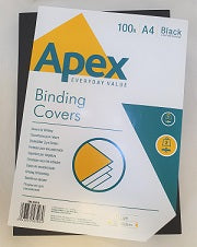 BINDER COVER BLACK 100PK (CRC65010)