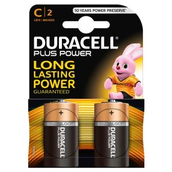 DURACELL BATTERY PLUS POWER C 2PK (RL14)