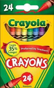 CRAYOLA ASSORTED CRAYONS 24PK (020024)