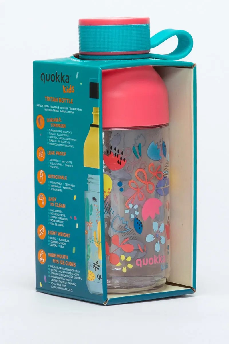 QUOKKA TRITAN BOTTLE FLOWR 430ML (40158)