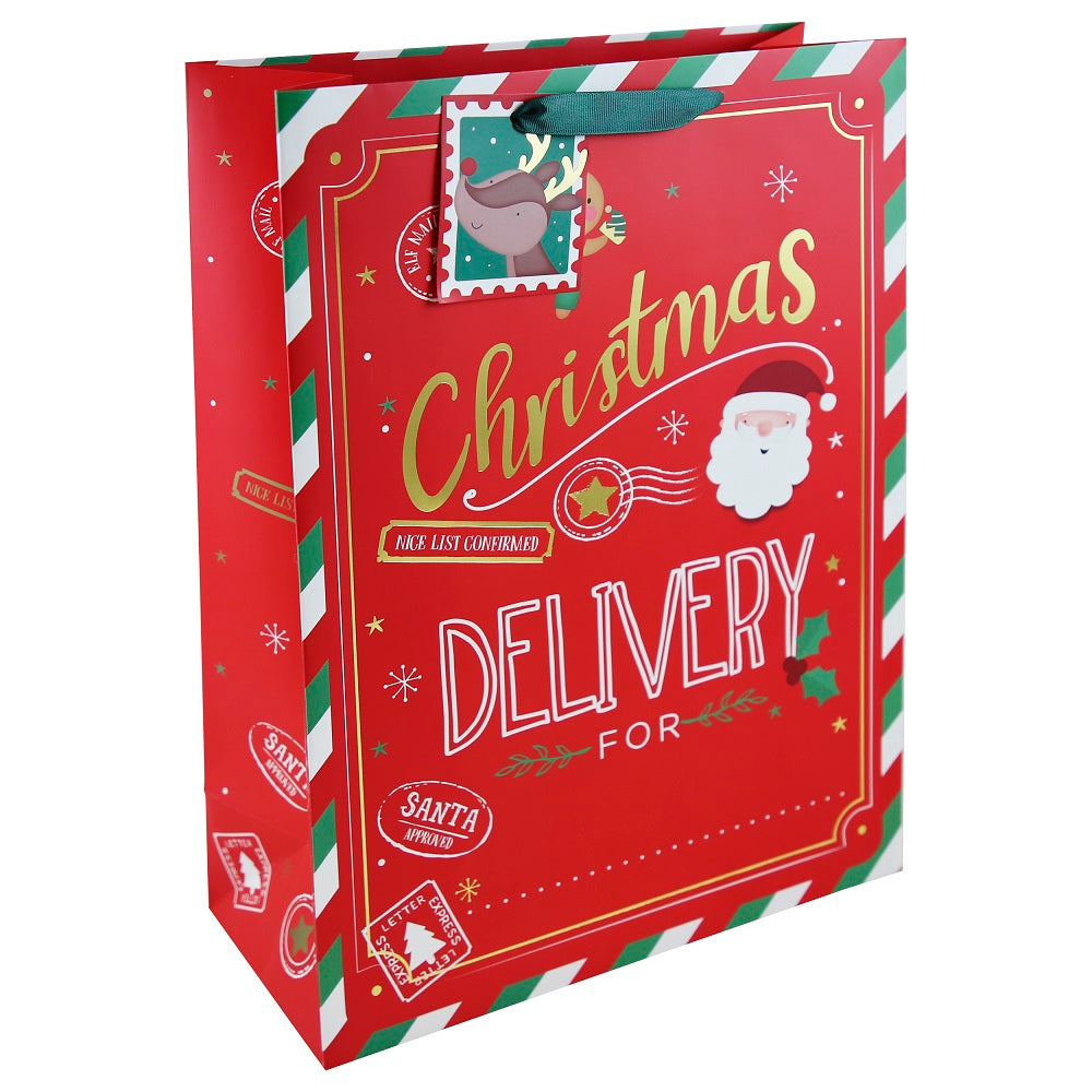 GIFTBAG XMAS PERSONALISED M (X-34057-3C)