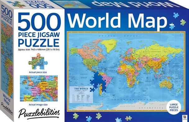 PB WORLD MAP 500 PC JIGSAW (CUL1346)