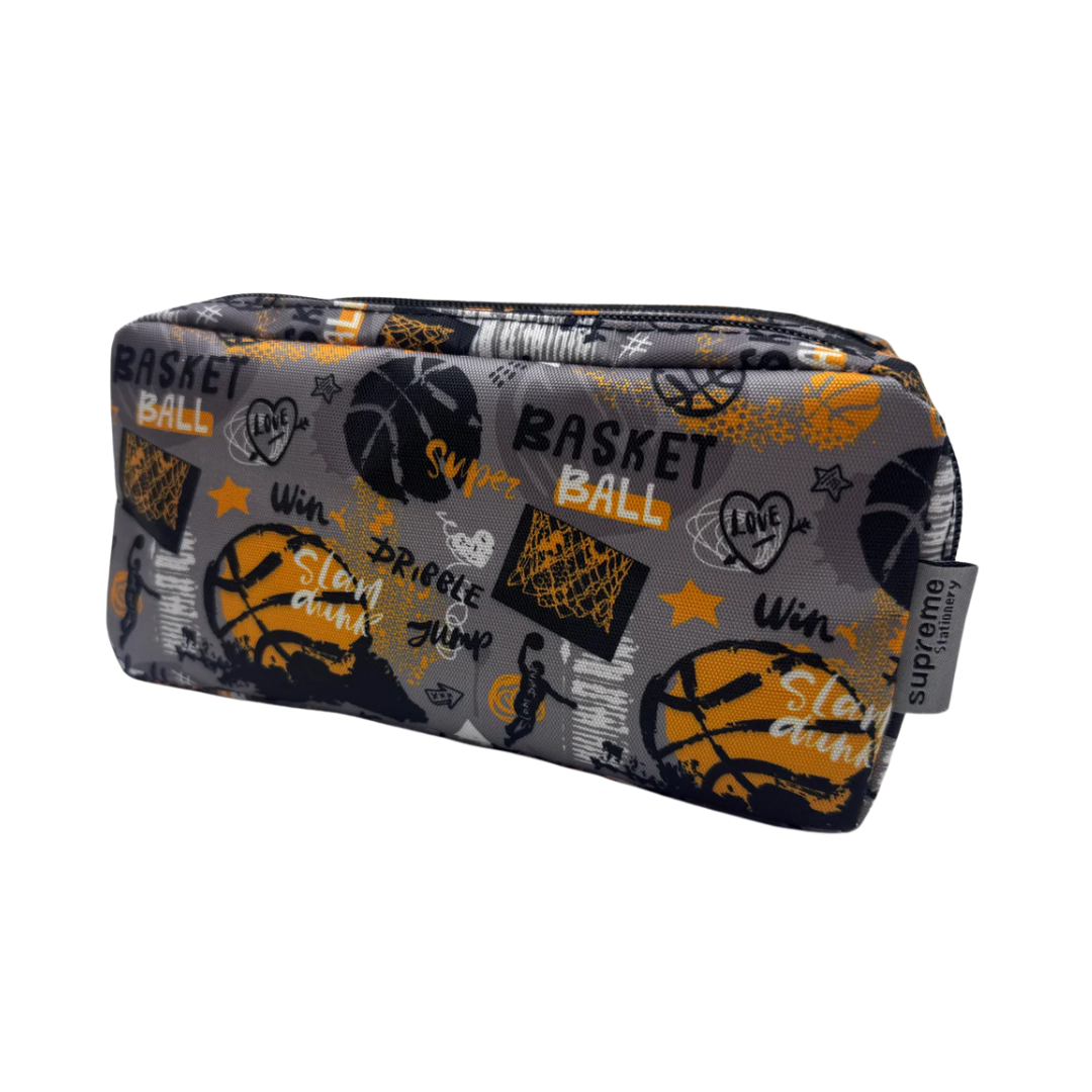 TRIPLE PENCIL CASE BASKETBALL (PC-1847)