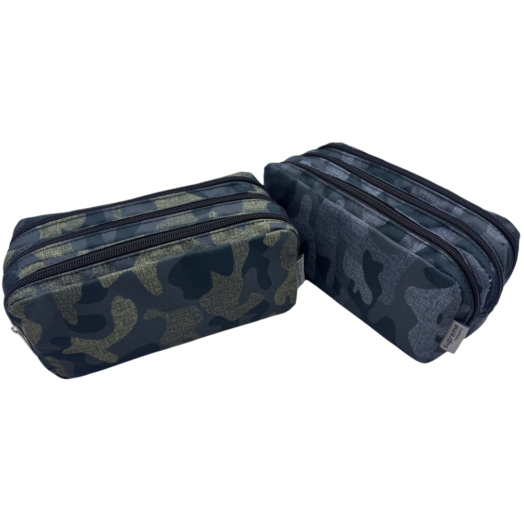 TRIPLE PENCIL CASE DARK CAMO (PC-1830)
