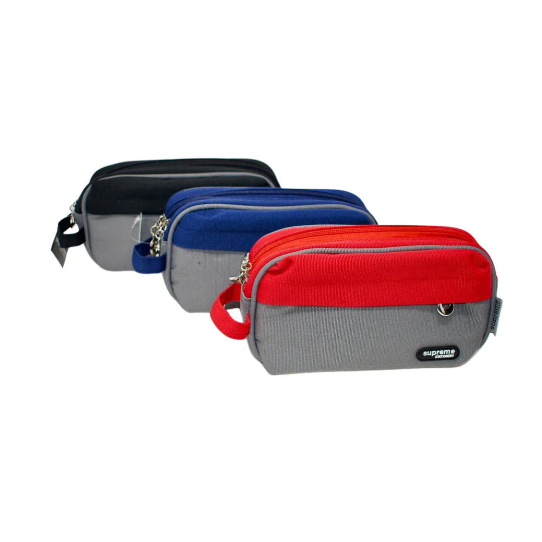 TRIPLE PENCIL CASE GREY FPKT (PC-0254)