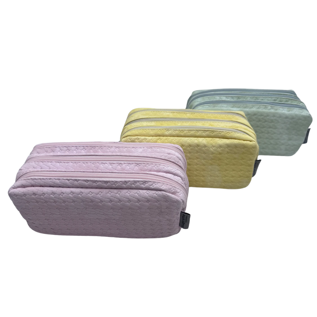 TRIPLE PENCIL CASE PASTEL MIX (PC-1724)