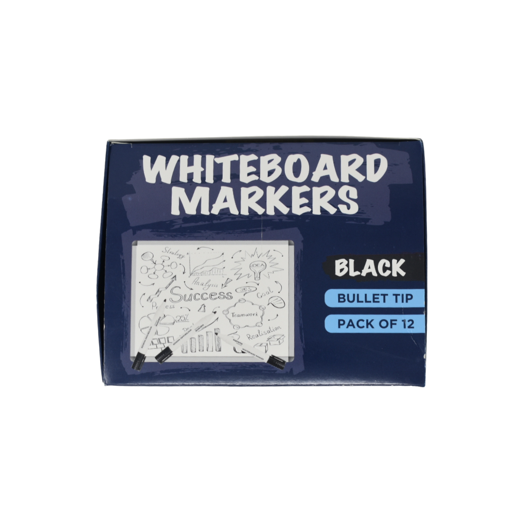 WHITEBOARD MARKER BLACK BOX12 (WB-9608)