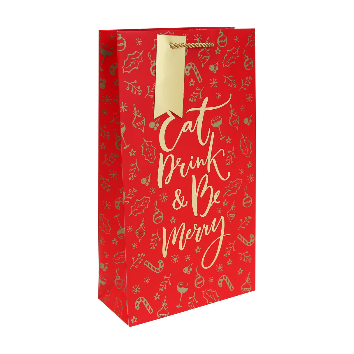 XMAS BE MERRY DBL BOT BAG (X-36169-22C)