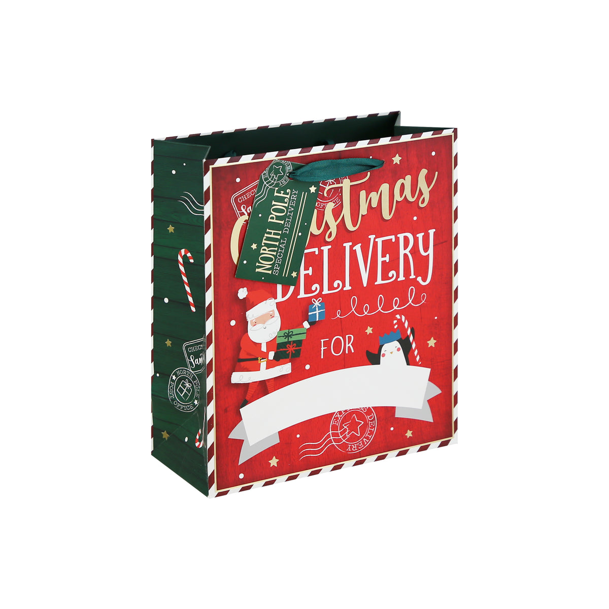 GIFTBAG XMAS DELIVERY MED (X-37394-3C)