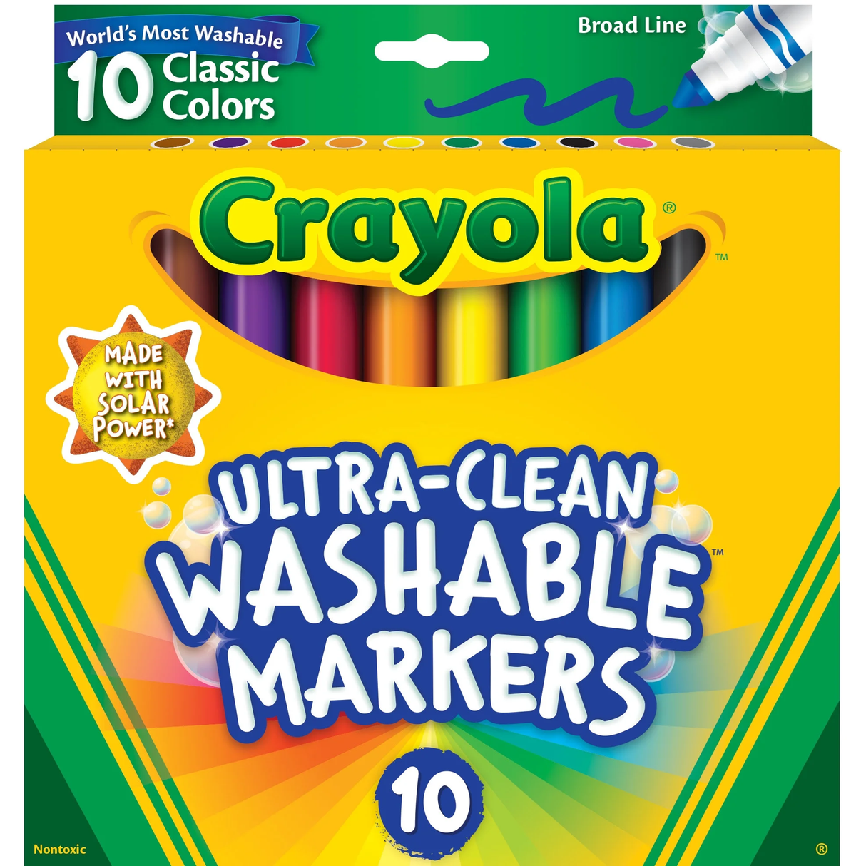 CRAYOLA WASHABLE MARKERS 10PK (58-7851)