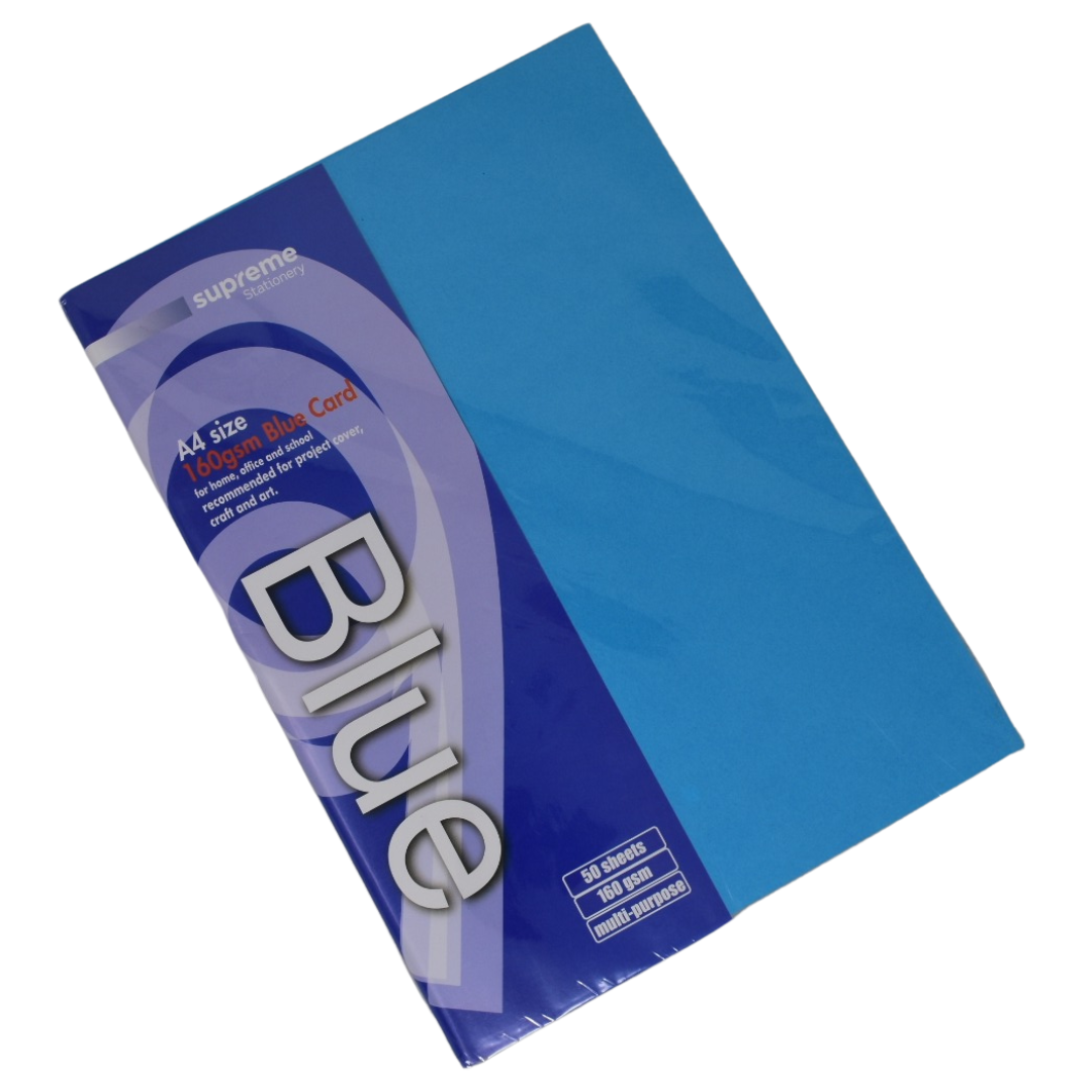 CARD A4 BLUE 50PK 160GSM (CC-6488)