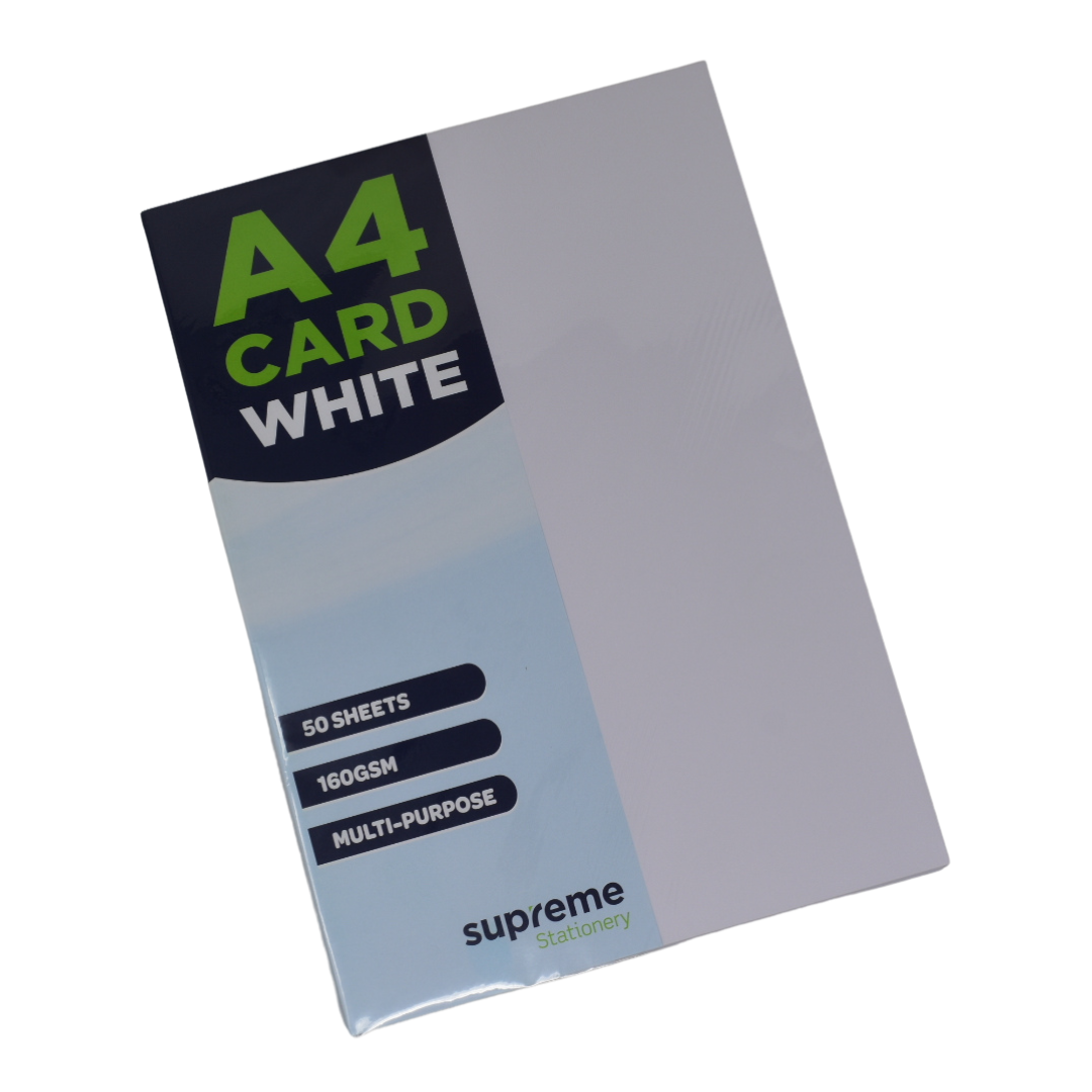 CARD A4 WHITE 50PK 160GSM (WC-1667)