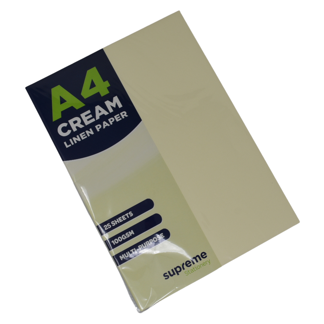 LINEN PAPER A4 CREAM 25PK 100GSM(CP-9695