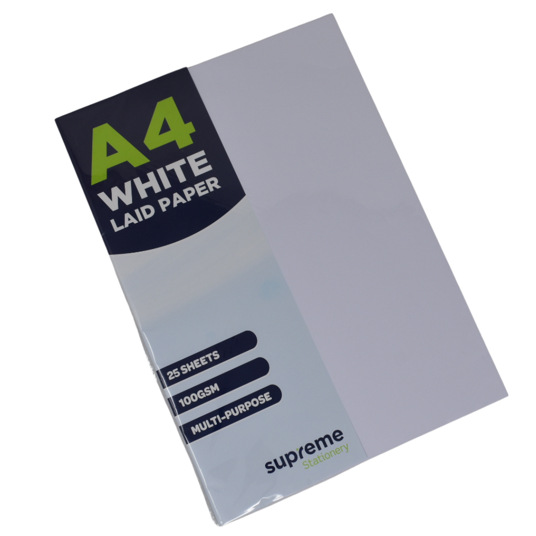 LAID PAPER A4 WHITE 25PK 100GSM(LP-9770)