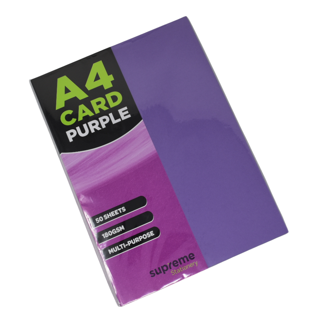 CARD A4 PURPLE 50PK 160GSM (CC-0289)