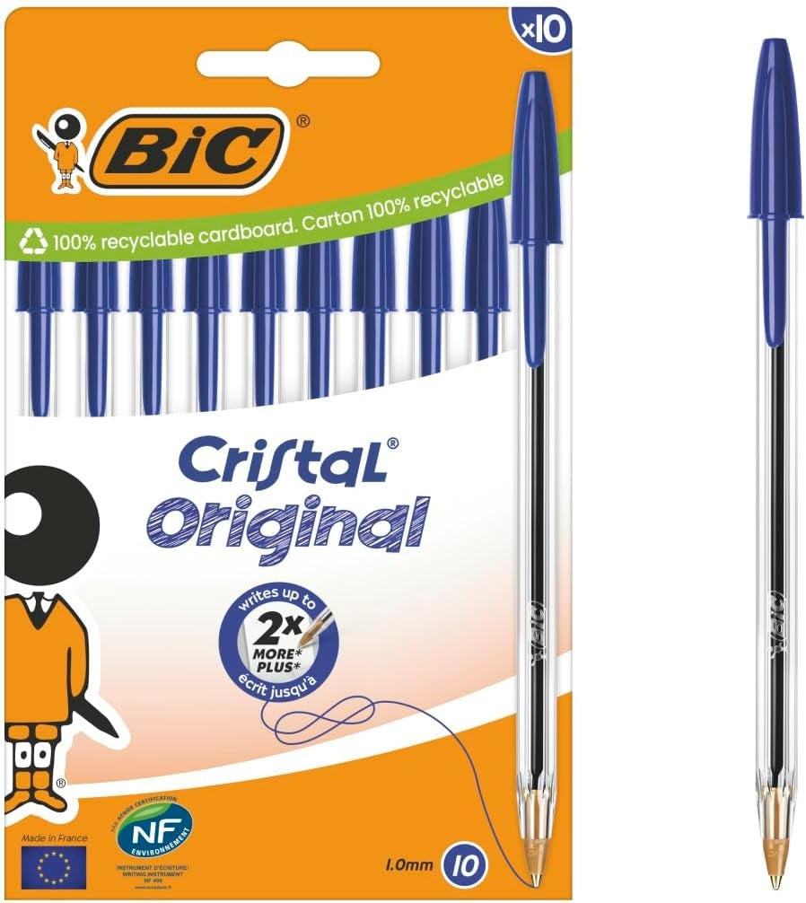 BIC PEN CRISTAL BLUE 10 PACK