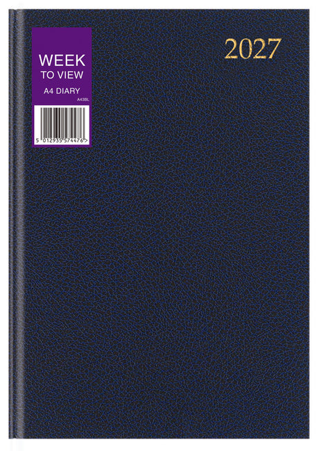 DIARY 2027 A4 WEEK TO VIEW (27-TA43)