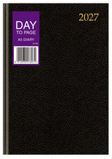 DIARY 2027 A5 PAGE A DAY BLK (27-TA51BK)