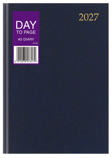 DIARY 2027 A5 PAGE A DAY ASTD (27-TA51)